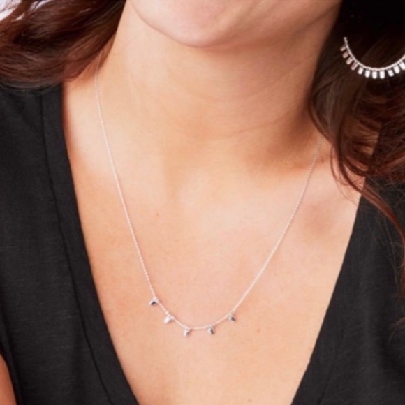 Stella & Dot | Ultra Delicate 2-in-1 SILVER Petal Necklace Set Retired - Picture 6 of 9